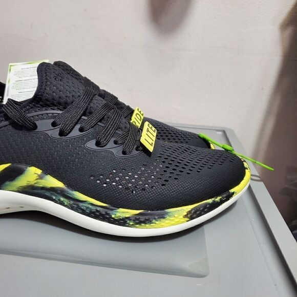 Crocs Men's Sz 9 LiteRide 360 Marbled Pacer Shoes 207633-02K Black/Yellow NWT - Picture 7 of 15
